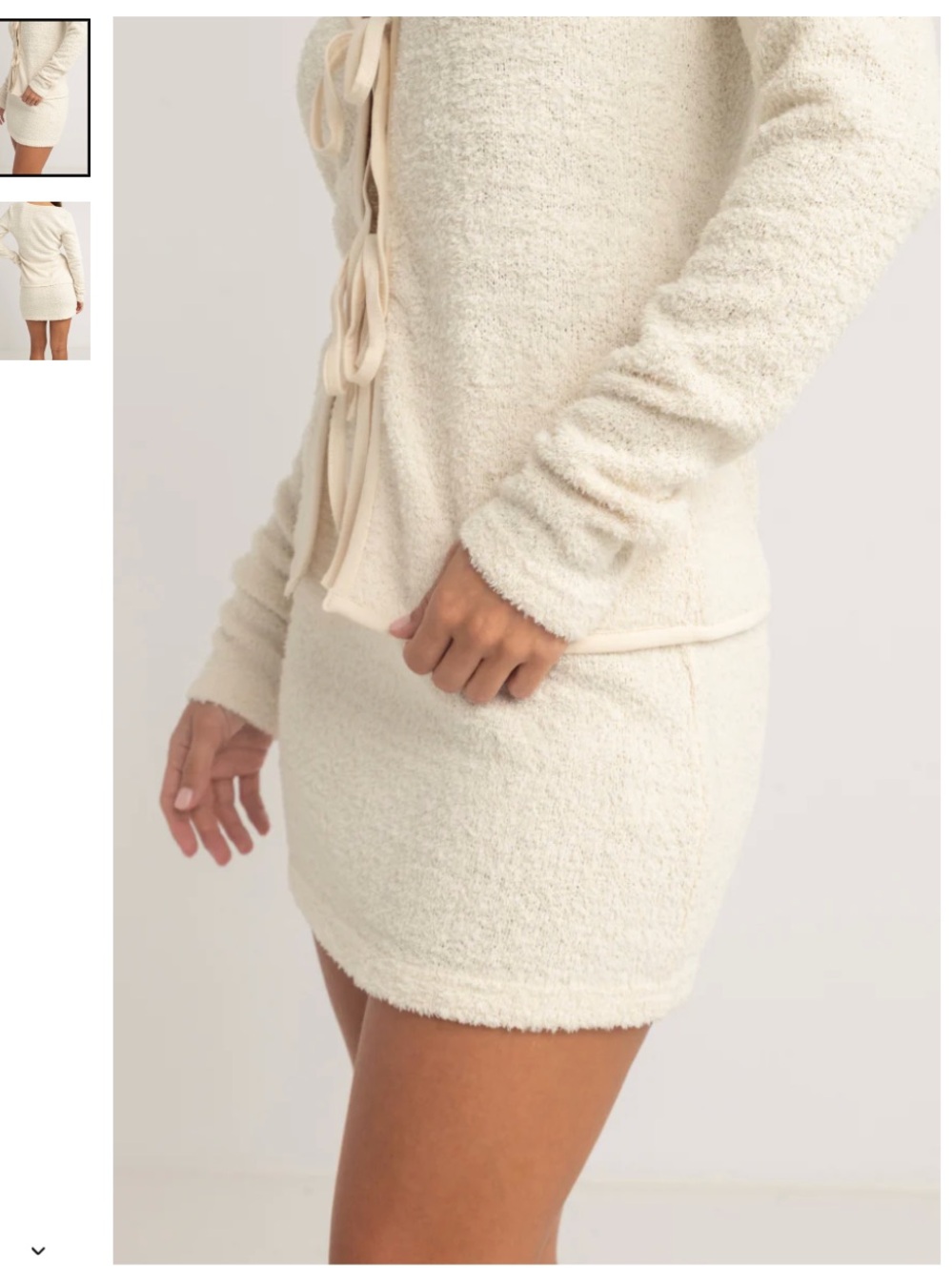 Rhythm Cream Bouclé Mini Skirt (NWOT)